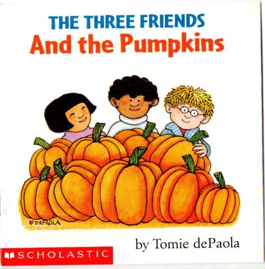 The three friends And the Pumpkins.  Книга + Аудиозапись!Книжка про трех друзей и тыквы. Как дети готовились к празднику Хэллоуин.<br>
На одной странице одно-два предложения крупным шрифтом. Хорошие картинки. Замечательное издание для расширения словарного запаса малыша. Так же отлично подойдет для обучения де
